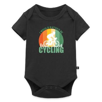 Cycopath Fahrrad E-Bike Radfahren Rennrad Fahrrad - Baby Premium Kurzarmbody - Schwarz - Vorne
