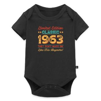 Les légendes sont nées en 1963 - Body à manches courtes Premium Bébé - noir - Devant