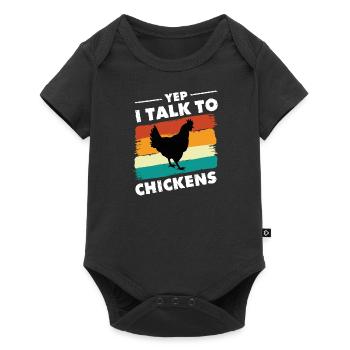 Cadeau d’élevage de poulet de poulet éleveur de poulet - Body à manches courtes Premium Bébé - noir - Devant