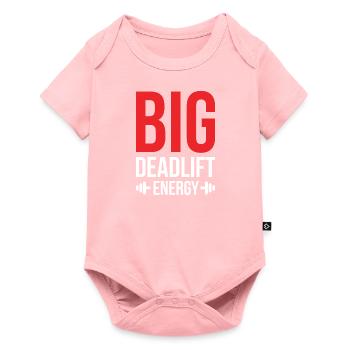 Fitness Muscle Squats Deadlift - Body à manches courtes Premium Bébé - rose - Devant
