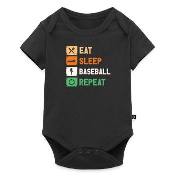 Baseball team Baseball players Baseball players - Baby Premium short-sleeve bodysuit - black - Front