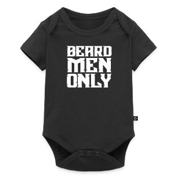 Full beard and beard bearer Beard hair Moustache - Baby Premium short-sleeve bodysuit - black - Front