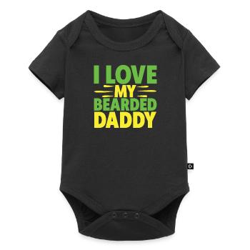Father beard bearded with beard full beard husband - Baby Premium short-sleeve bodysuit - black - Front