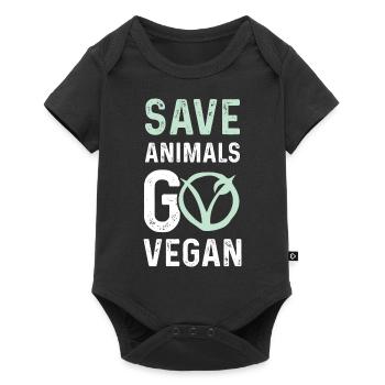 Végétalien bien-être animal - Body à manches courtes Premium Bébé - noir - Devant