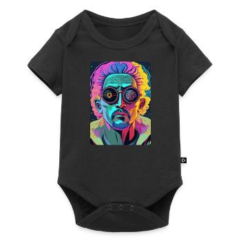 Mysterious Futuristic Man with Glasses - Baby Premium short-sleeve bodysuit - black - Front