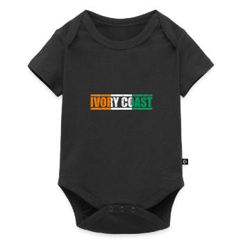 Elfenbeinküste - Baby Premium Kurzarmbody - Schwarz - Vorne