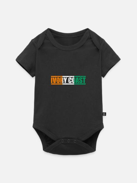 Elfenbeinküste - Baby Premium Kurzarmbody - Schwarz