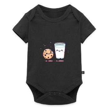 Duo de danse Happy Cookie Milk - Body à manches courtes Premium Bébé - noir - Devant