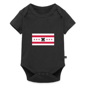 Le drapeau de Drenthe - Body à manches courtes Premium Bébé - noir - Devant