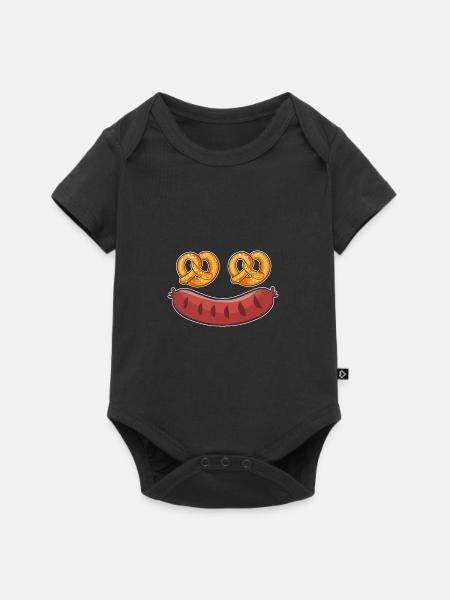 Brezel - Baby Premium Kurzarmbody - Schwarz