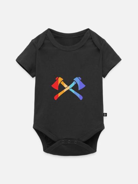 Axt - Baby Premium Kurzarmbody - Schwarz