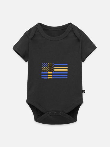 Schweden Schwedisch - Baby Premium Kurzarmbody - Schwarz
