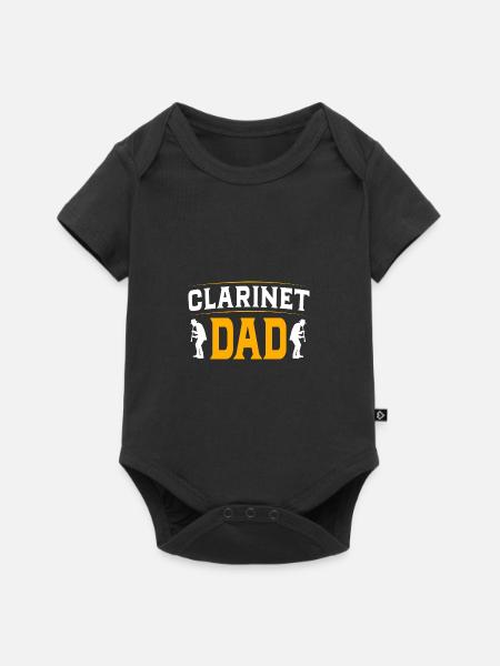 Klarinette - Baby Premium Kurzarmbody - Schwarz