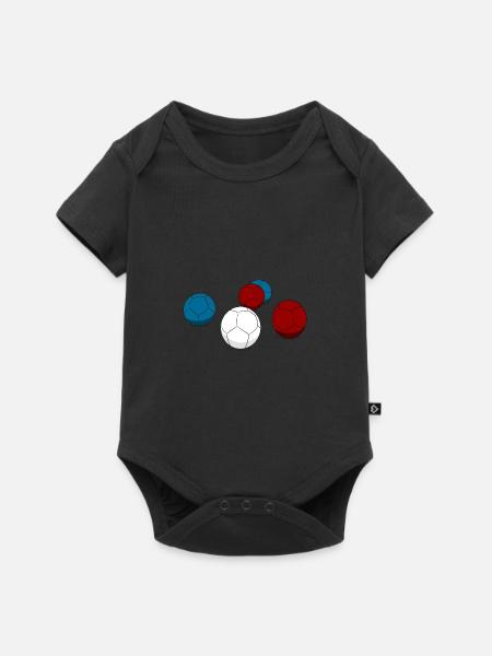 Boccia - Boule - Baby Premium Kurzarmbody - Schwarz