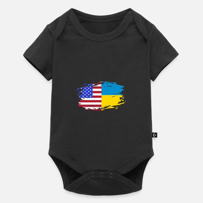 Ukraine - Baby Premium Kurzarmbody - Schwarz