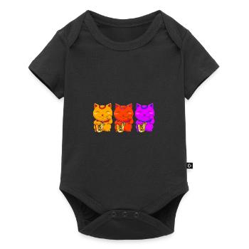 Maneki Neko Japan Lucky Charm - Baby Premium short-sleeve bodysuit - black - Front