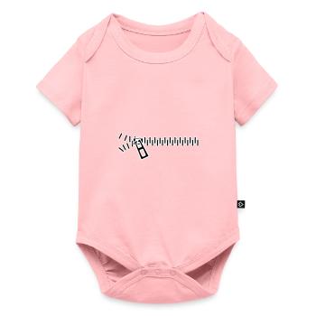 fermeture à glissière horizontalement - Body à manches courtes Premium Bébé - rose - Devant