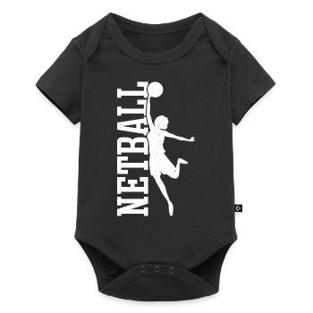Love Netball Netball Player Gift - Baby Premium short-sleeve bodysuit - black - Front