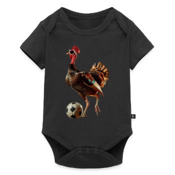 Truthahn - Baby Premium Kurzarmbody - Schwarz - Vorne