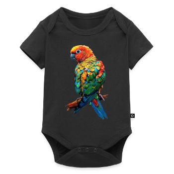 Sittiche - Baby Premium Kurzarmbody - Schwarz - Vorne
