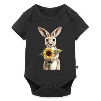 Pinguin - Baby Premium Kurzarmbody - Schwarz - Vorne