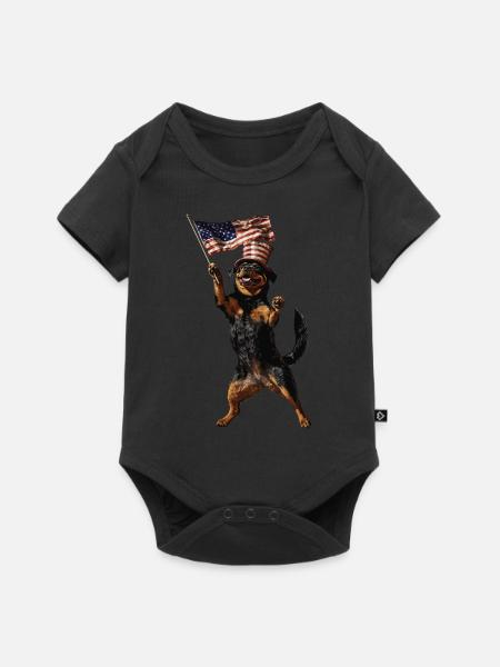Rottweiler - Baby Premium Kurzarmbody - Schwarz