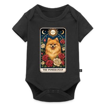 Zwergspitz - Baby Premium Kurzarmbody - Schwarz - Vorne