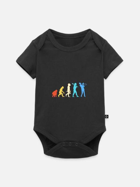 Posaune - Baby Premium Kurzarmbody - Schwarz