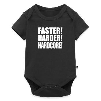 Faster Harder Hardcore FR - Body à manches courtes Premium Bébé - noir - Devant