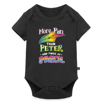 Plus que Peter et deux fois comme cadeau LGBT magique - Body à manches courtes Premium Bébé - noir - Devant