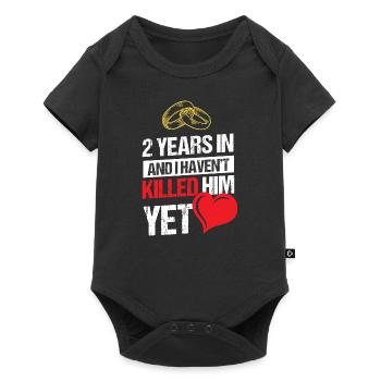 Deuxième anniversaire de mariage 2 ans n’ont pas tué - Body à manches courtes Premium Bébé - noir - Devant
