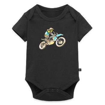 Motocross - Baby Premium Kurzarmbody - Schwarz - Vorne