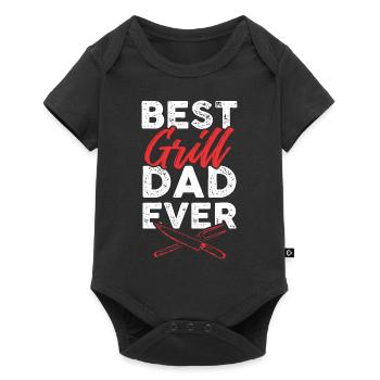 best grill dad - Baby Premium short-sleeve bodysuit - black - Front