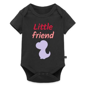 Little friend (Dinosaurierbaby) - Baby Premium Kurzarmbody - Schwarz - Vorne