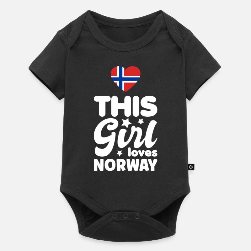 Drapeau de la Norvège Scandinavie Drapeau norvégien - Body à manches courtes Premium Bébé - noir