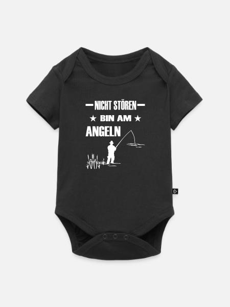 Angeln - Baby Premium Kurzarmbody - Schwarz