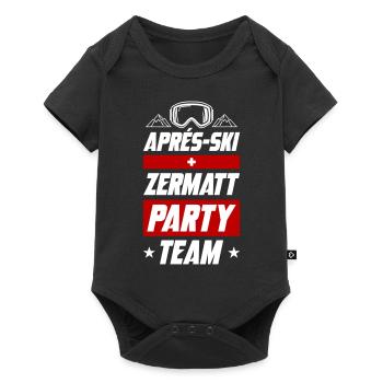 Après-ski Zermatt Party Team Suisse - Body à manches courtes Premium Bébé - noir - Devant