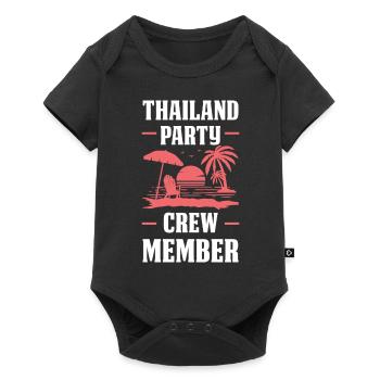 Équipage de la fête en Thaïlande - Body à manches courtes Premium Bébé - noir - Devant