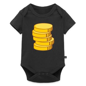Geld - Baby Premium Kurzarmbody - Schwarz - Vorne