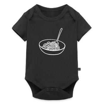 Spaghetti Bowl Noodles Fourchette Spaghetti Server - Body à manches courtes Premium Bébé - noir - Devant