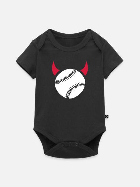 Baseball - Baby Premium Kurzarmbody - Schwarz