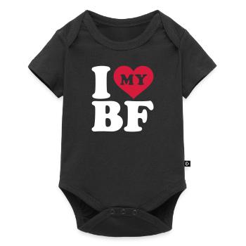 I love my boyfriend - Body à manches courtes Premium Bébé - noir - Devant