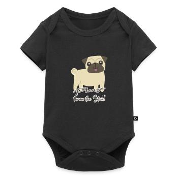 Pug Pug Gift - Baby Premium short-sleeve bodysuit - black - Front