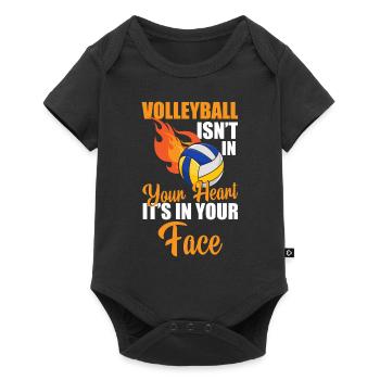 Joueur de volleyball Block Sport - Body à manches courtes Premium Bébé - noir - Devant
