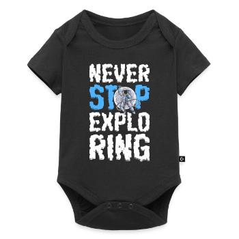 Astronaut stars - Baby Premium short-sleeve bodysuit - black - Front