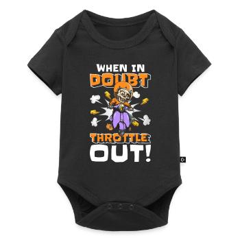 Retro Cartoon Character Cartoon Illustration - Baby Premium short-sleeve bodysuit - black - Front