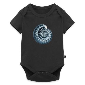 Spirale de Fibonacci, coquille, escargot, phi, symbole - Body à manches courtes Premium Bébé - noir - Devant