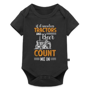 Tractor Hero Tractor Farmer - Baby Premium short-sleeve bodysuit - black - Front