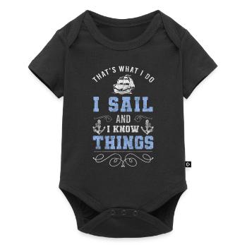 Sailboat Captain Beach Holiday - Baby Premium short-sleeve bodysuit - black - Front