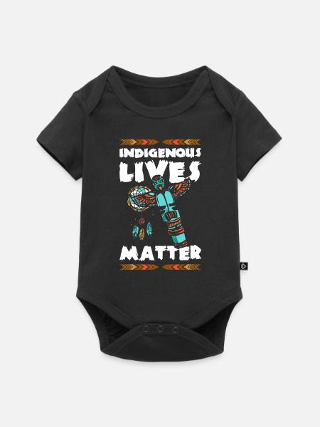 Indianisch Schädel Apache Häuptling - Baby Premium Kurzarmbody - Schwarz